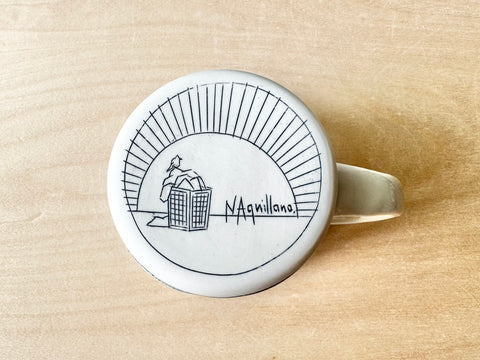 Clothesline, Sun, & Birds Mug (16 oz)