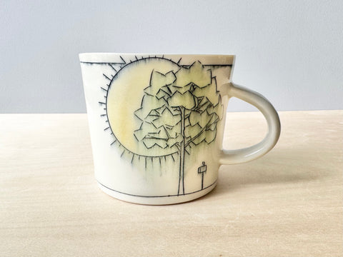 Clothesline, Tree & Sunshine Large Mug (20 oz)