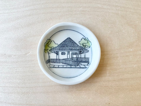 Train Station Teeny Tiny Round Dish