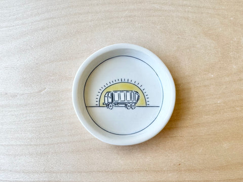 Trash Truck Teeny Tiny Round Dish