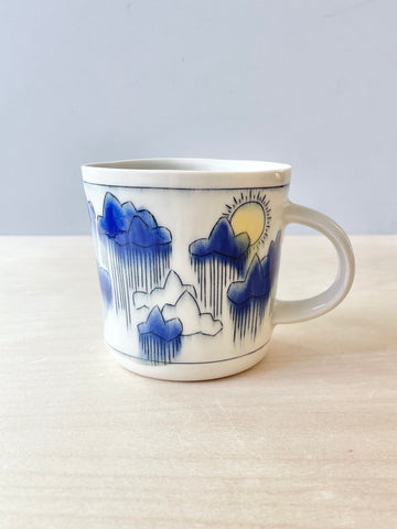 Rainclouds and sunshine make rainbows mug (16oz)