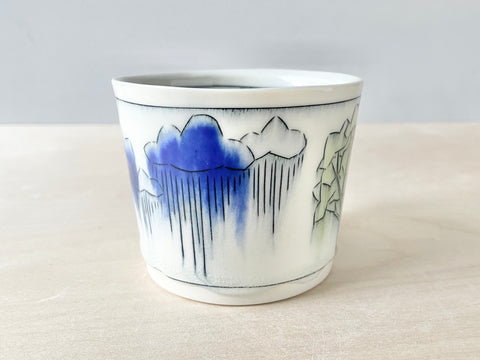 Drippy blue cloud mug (8 oz)