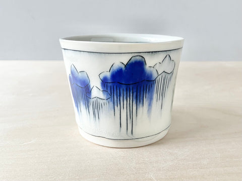 Drippy blue cloud mug (8 oz)