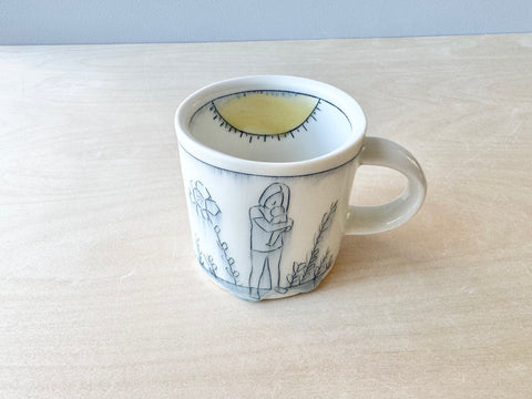 Daughter & Doll with Flowers Mug (10 oz)