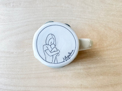 Daughter & Doll with Flowers Mug (10 oz)