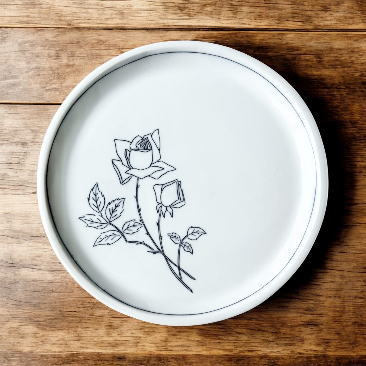 Rose Lunch Plate