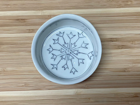 Snowflake Tall Tiny Round Dish
