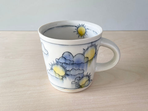Drippy clouds & sunshine mug (16oz)